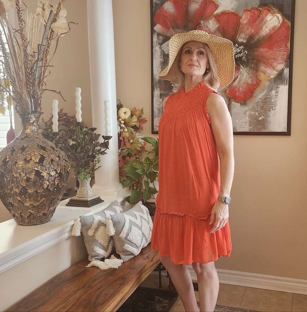 All Saints Red-Orange Dress, Size XS